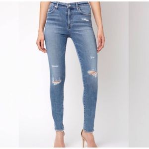 Agolde Sophie Distressed High Rise Skinny Jeans Size 28
